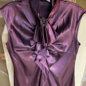 Elegant Purple Sleeveless Blouse
